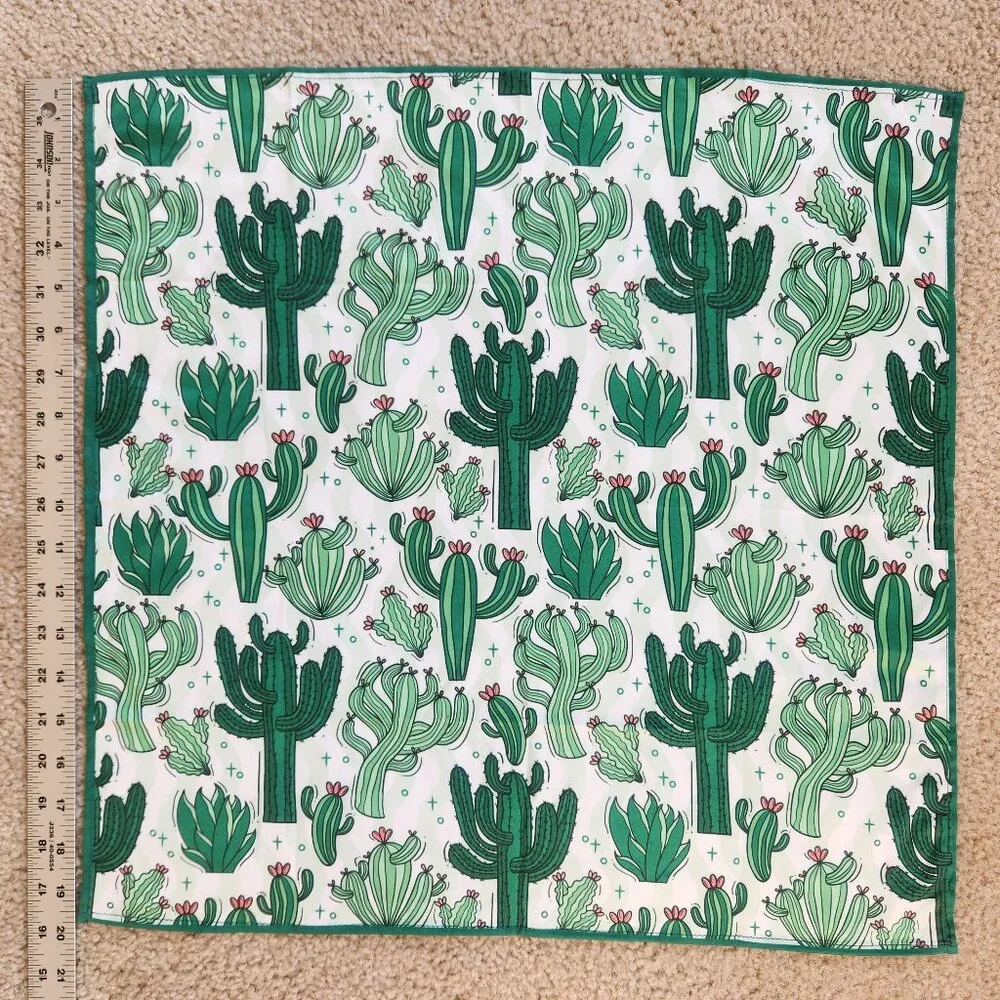 NEW Silky Satin Cactus Desert Western scarf bandana neckerchief